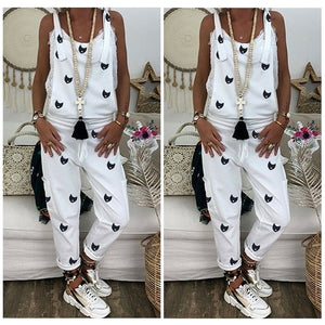 2019 Autumn casual fashion loose jumpsuit Dungarees jumpsuit baggy Baggy loose romper Long trousers overalls