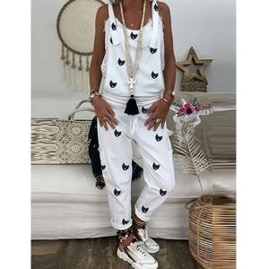 2019 Autumn casual fashion loose jumpsuit Dungarees jumpsuit baggy Baggy loose romper Long trousers overalls
